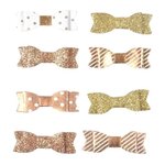 Paris Prix Lot de Stickers en Papier  Nœud Paillette  18cm Or