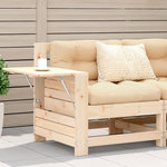 VIDAXL Canape de jardin accoudoir avec table d'appoint bois massif pin