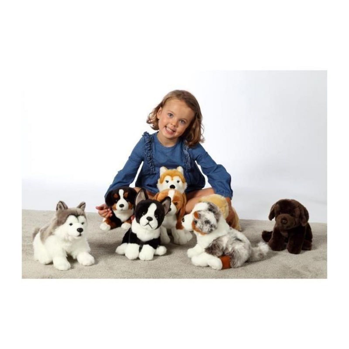 Gipsy Peluche - Gipsy Toys - Chien assis - 25cm - Berger Australien