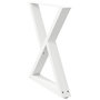 Voir la diapositive 4 : VIDAXL Pieds de table a manger 2 pcs blanc 80x(72-73,3) cm acier