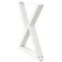 Voir la diapositive 4 : VIDAXL Pieds de table a manger 2 pcs blanc 80x(72-73,3) cm acier