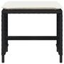 Voir la diapositive 5 : VIDAXL Tabourets de jardin et coussins lot de 4 noir 41x41x36 cm rotin