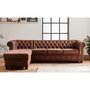 Voir la diapositive 2 : LISA DESIGN Winston - canapé d'angle chesterfield - 4 places - style industriel - gauche