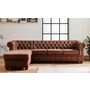 Voir la diapositive 2 : LISA DESIGN Winston - canapé d'angle chesterfield - 4 places - style industriel - gauche