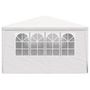 Voir la diapositive 5 : VIDAXL Tente de reception et parois laterales 4x6 m Blanc 90 g/m^2