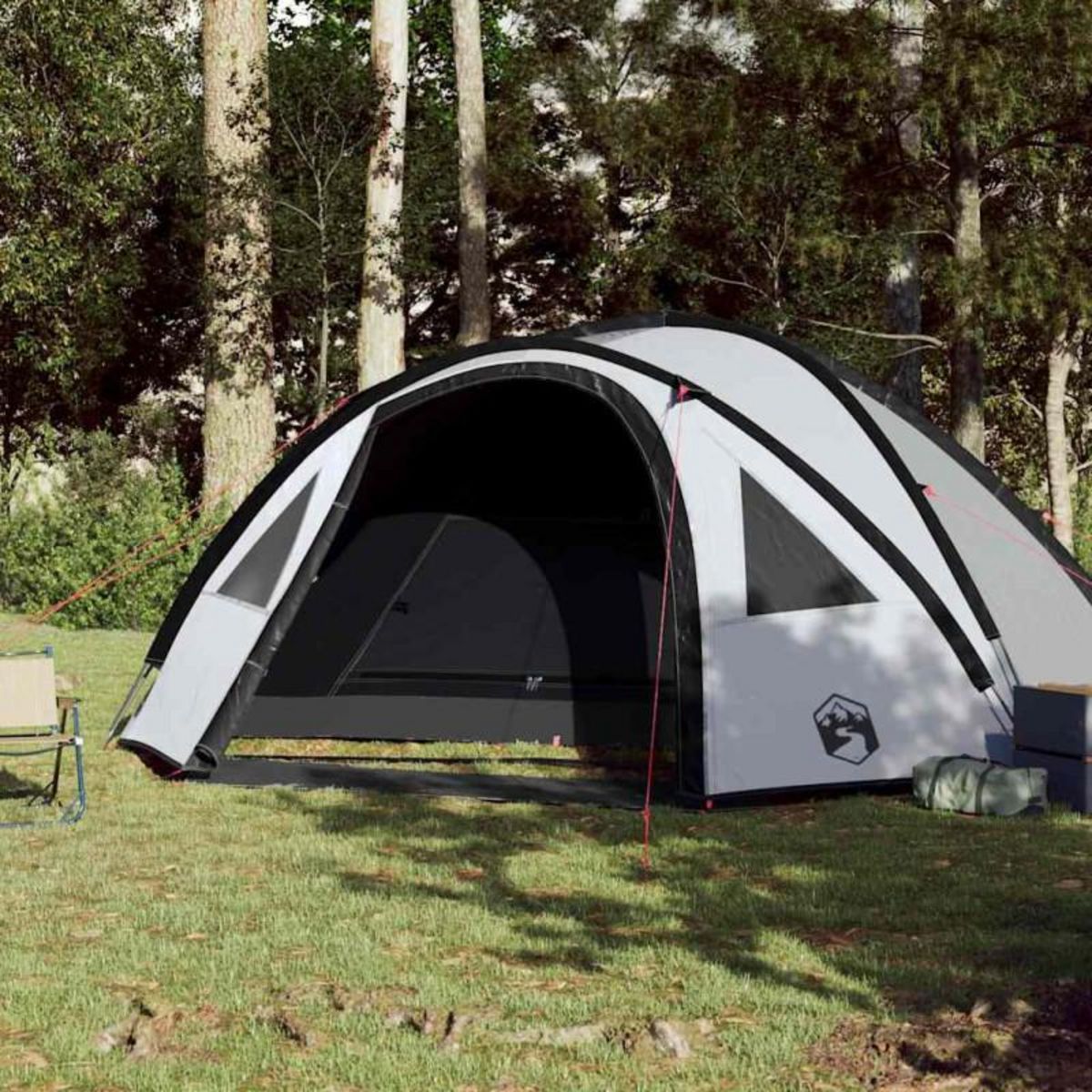VIDAXL Tente de camping à dôme 4 personnes tissu occultant imperméable