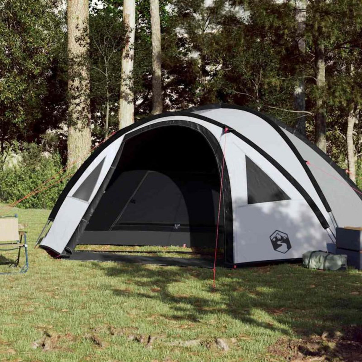 VIDAXL Tente de camping à dôme 4 personnes tissu occultant imperméable