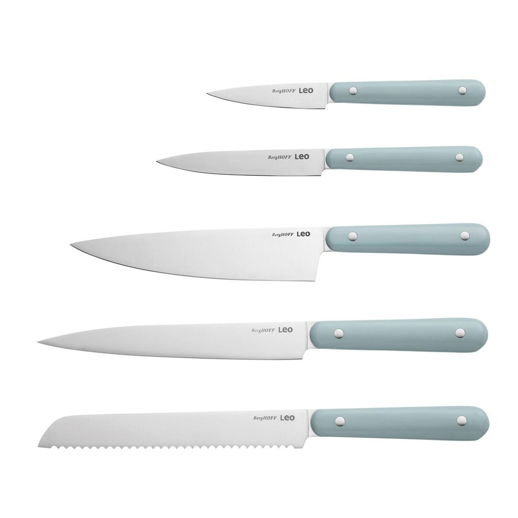 Voir la diapositive 2 : Berghoff Set de 5 couteaux lames inox - 3950473