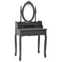 Voir la diapositive 2 : VIDAXL Ensemble de coiffeuse avec tabouret Gris 75x69x140 cm Paulownia