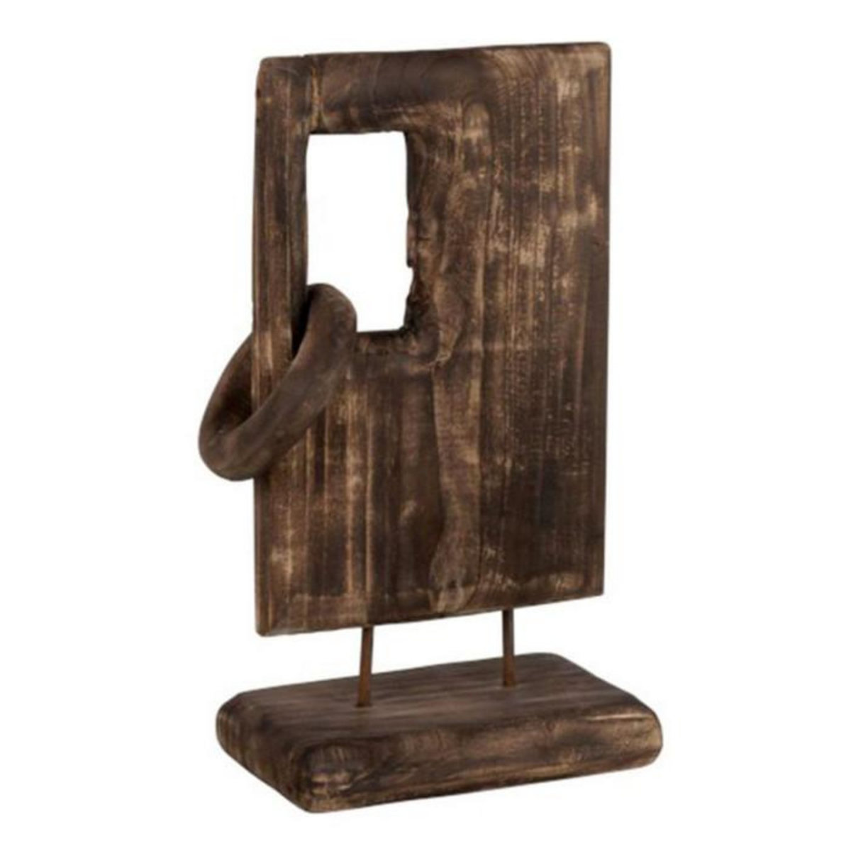 Paris Prix Objet Déco sur Pied  Cercles  49cm Marron