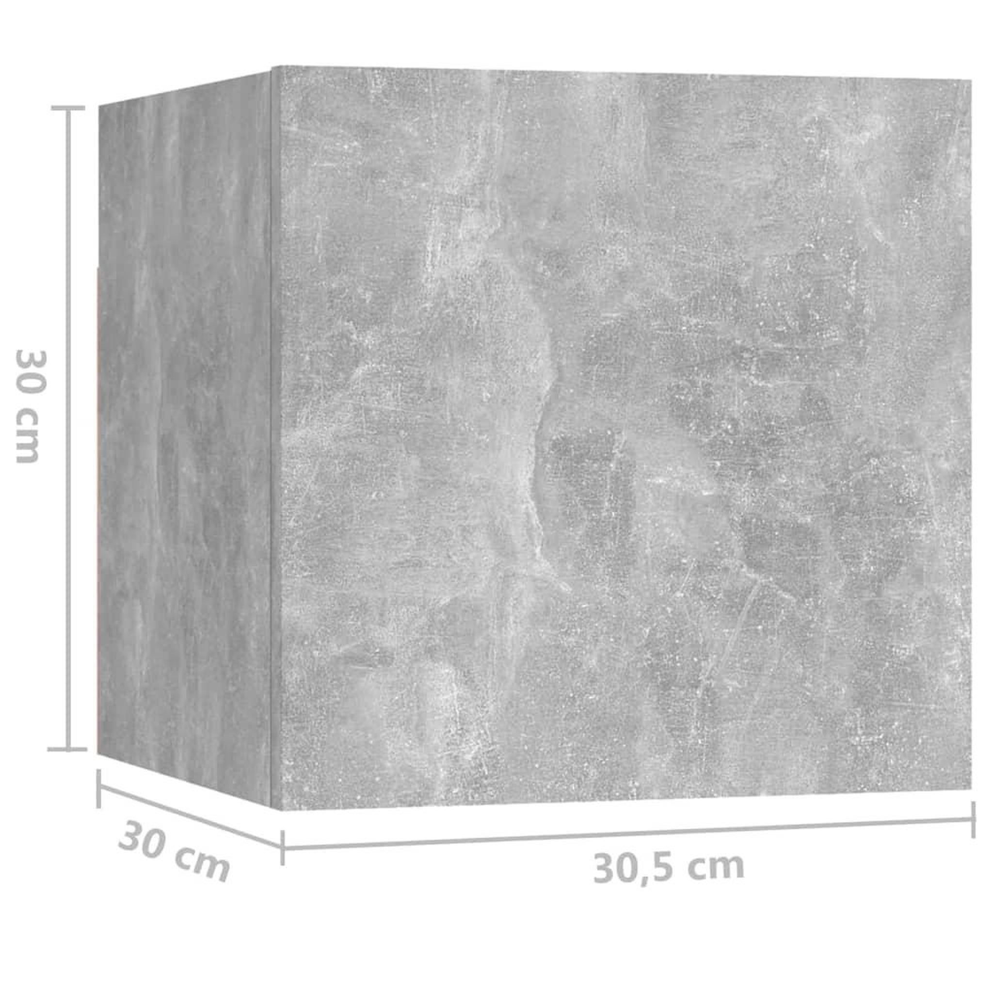 Voir la diapositive 6 : VIDAXL Table de chevet Gris beton 30,5x30x30 cm Bois d'ingenierie