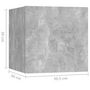 Voir la diapositive 6 : VIDAXL Table de chevet Gris beton 30,5x30x30 cm Bois d'ingenierie