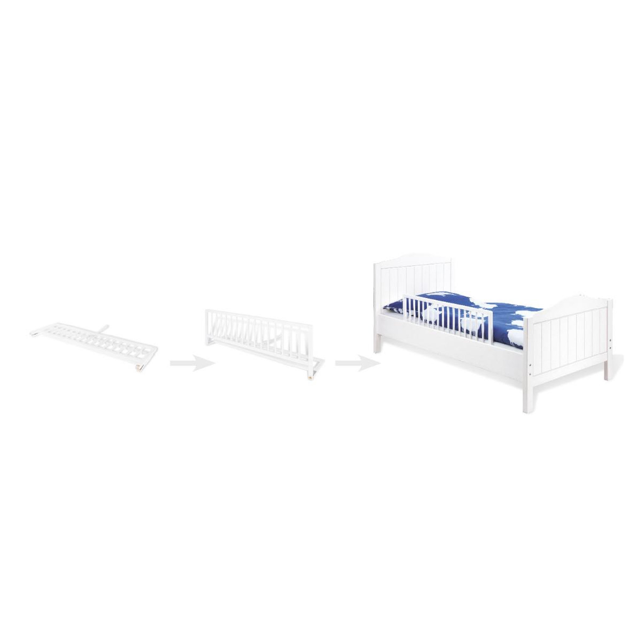 Voir la diapositive 3 : Pinolino Barriere de lit  Comfort blanc