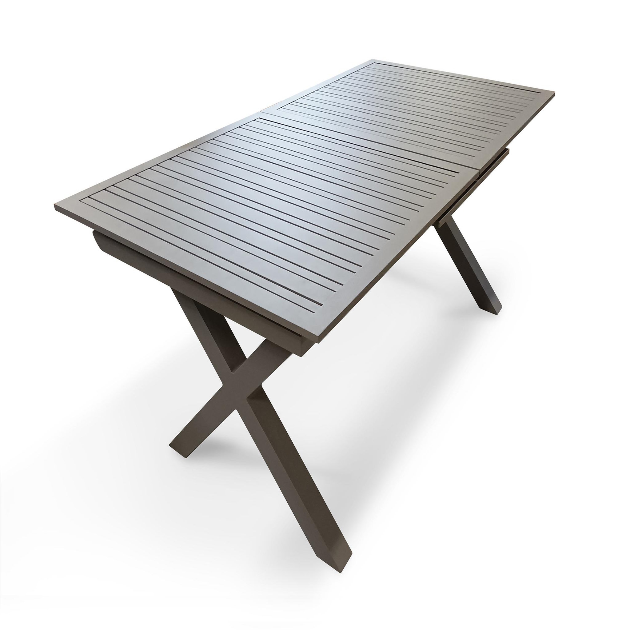 DCB GARDEN Table de jardin en aluminium. Coloris disponibles : Gris