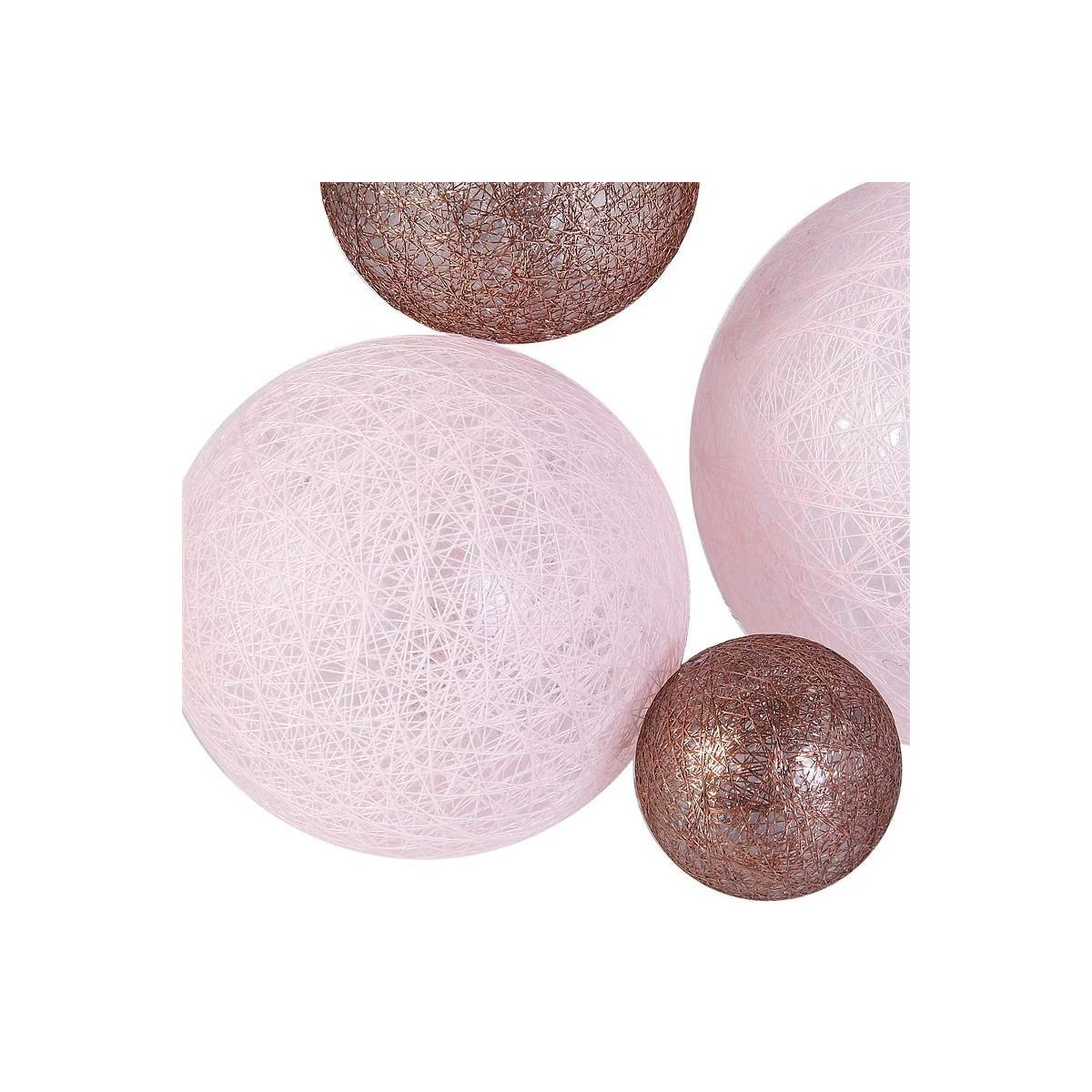 Voir la diapositive 2 : The Home Deco Factory Guirlande boules 10 led  multi taille  192cm rose
