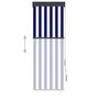 Voir la diapositive 5 : VIDAXL Store roulant d'exterieur 60x250 cm Bleu et blanc