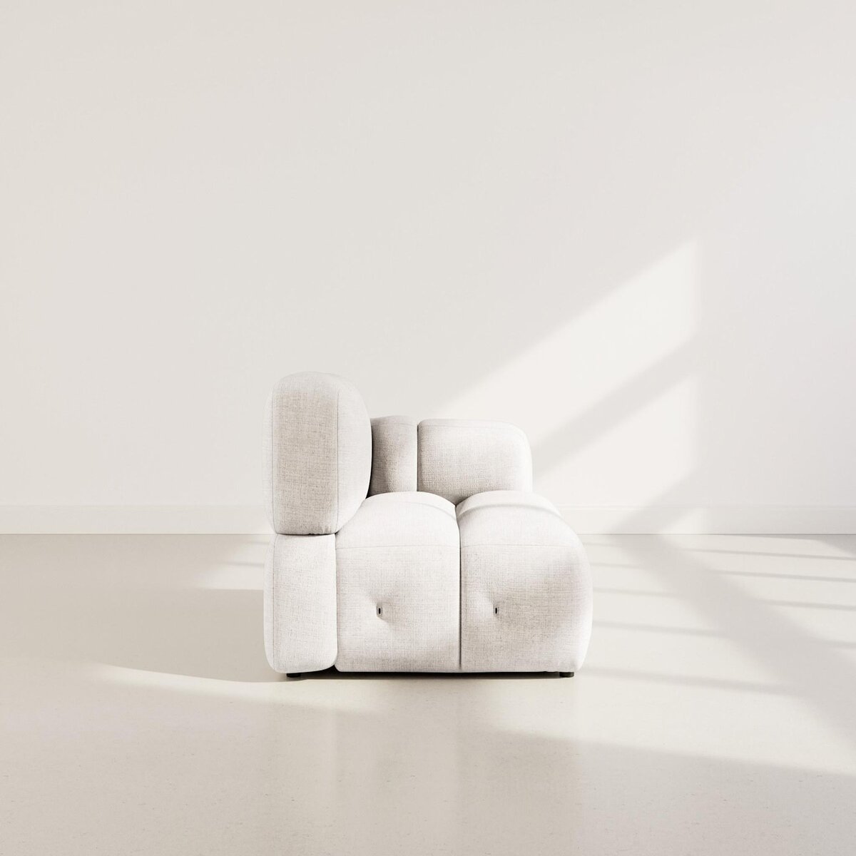 LISA DESIGN Grace - module d'assise droit en velours texturé