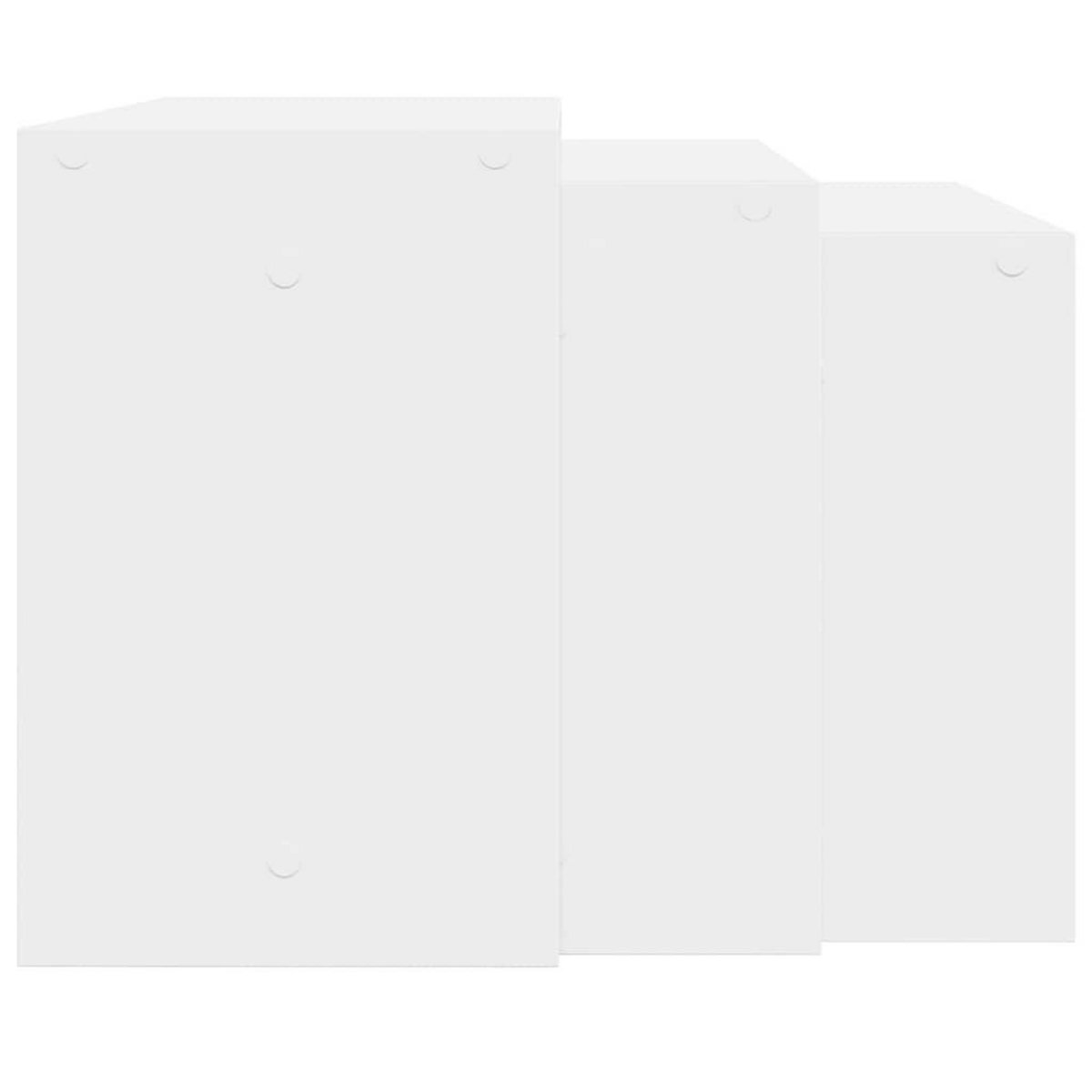 VIDAXL Tables gigognes 3 pcs blanc bois d'ingenierie