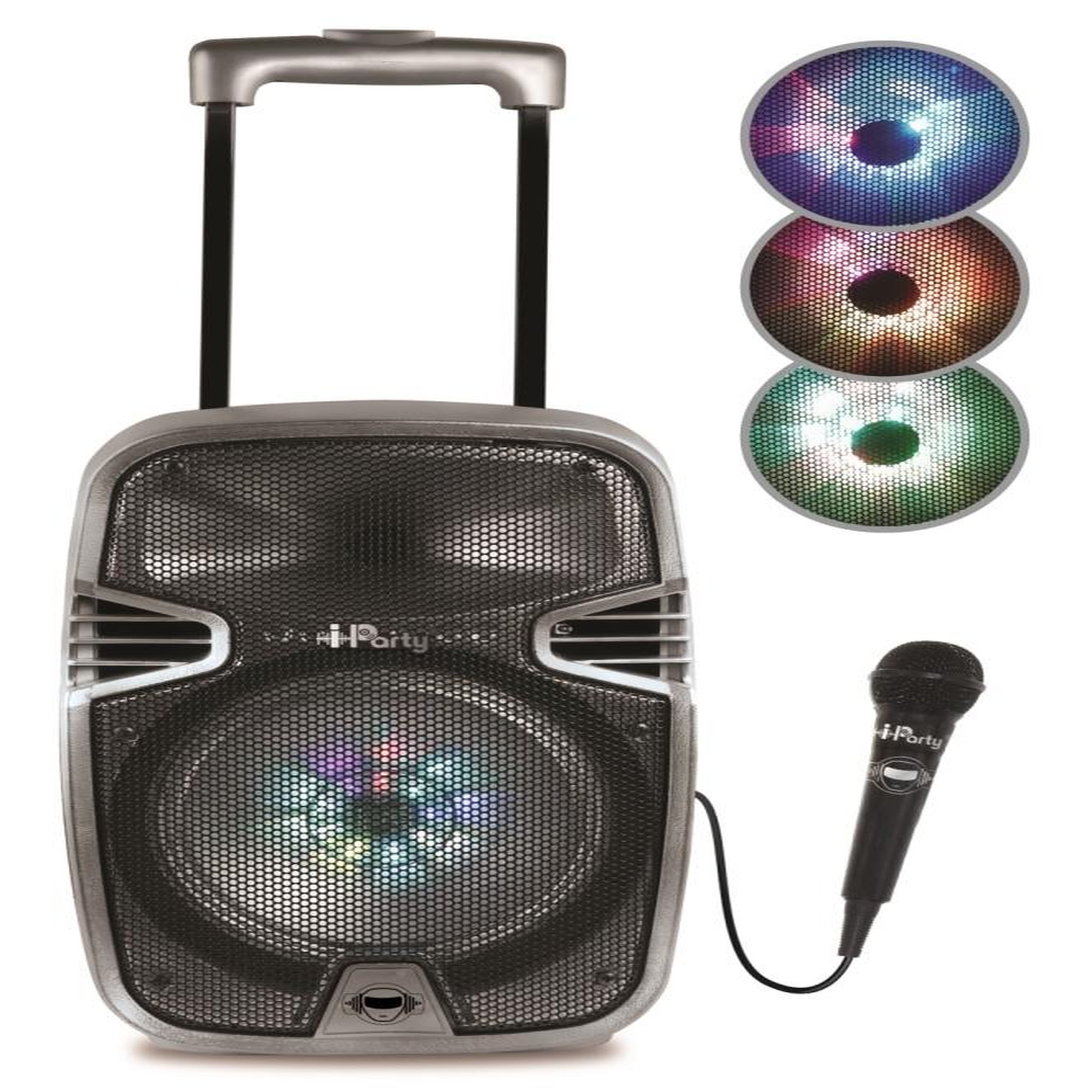 Voir la diapositive 5 : Lexibook Bluetooth Karaoke avec roulettes, lumières et micro