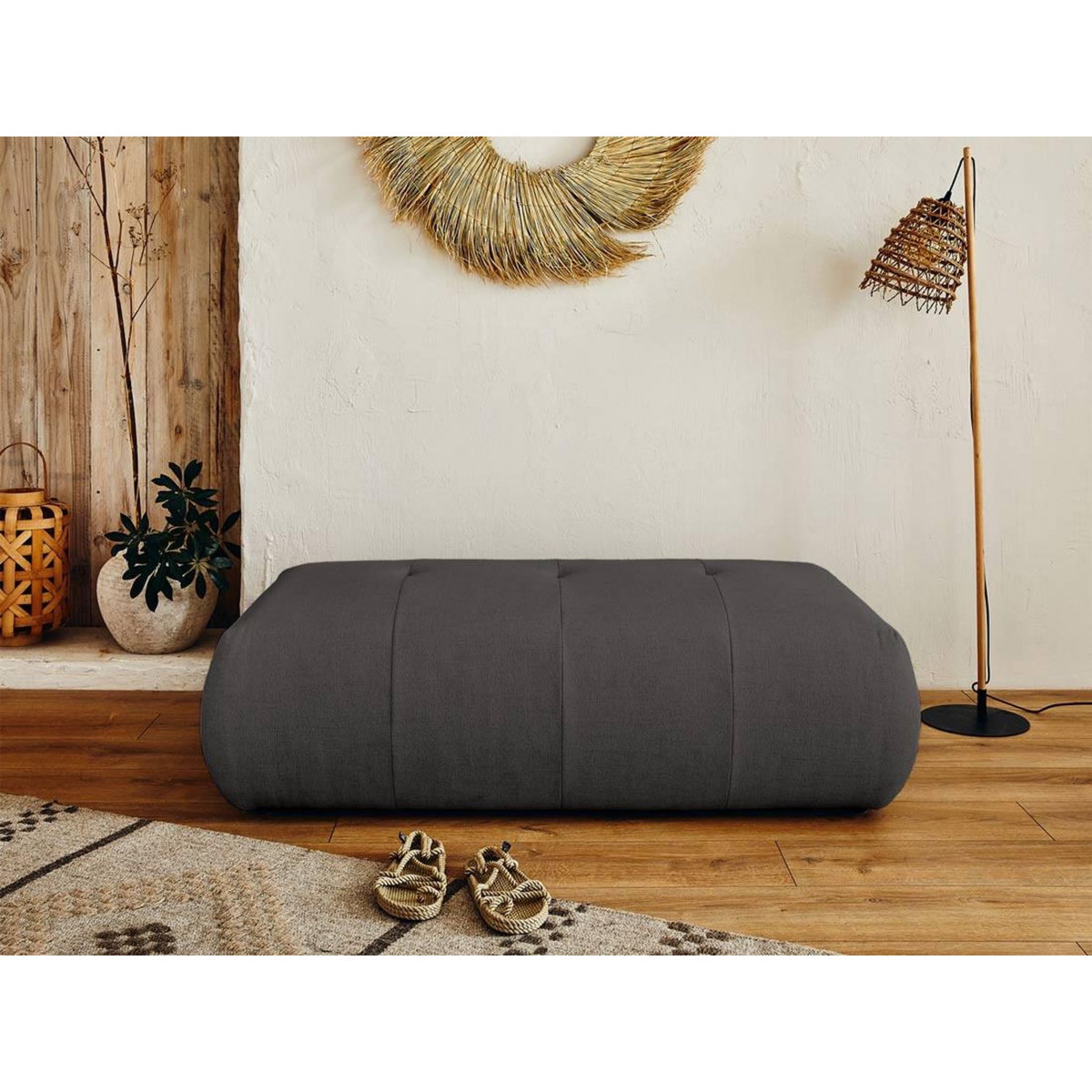 LISA DESIGN Onyx - pouf modulable - en tissu