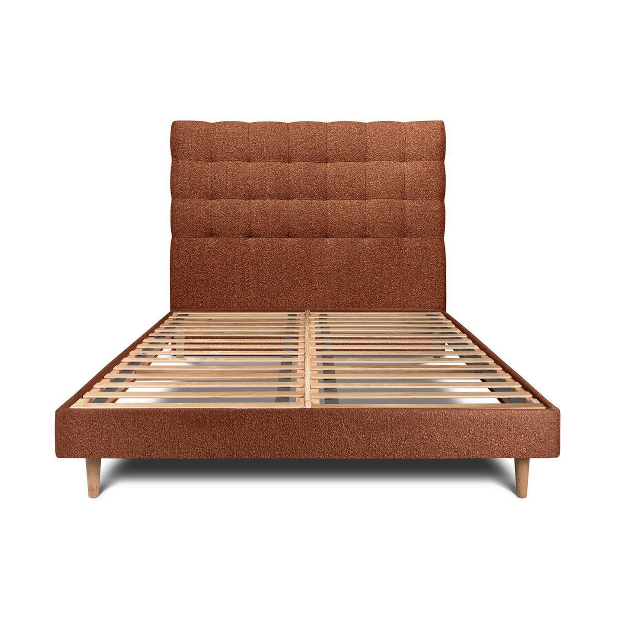 Voir la diapositive 1 : Sommeil de Plomb Lit avec tête de lit capitonnée bouclette et sommier kit - Hauteur totale : 29cm