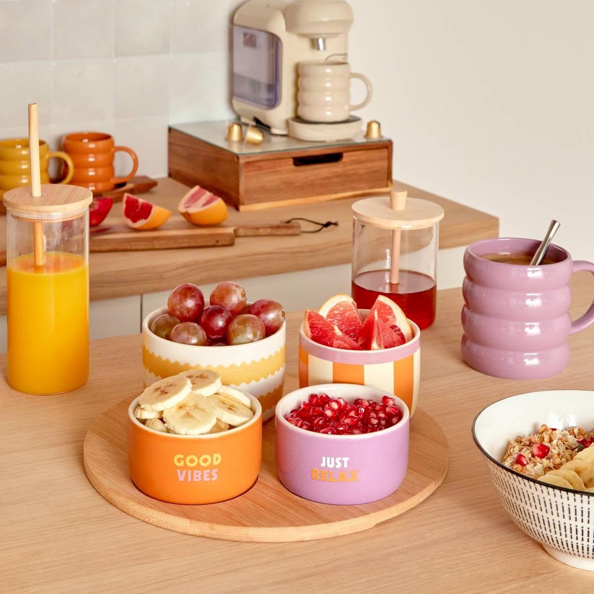 Voir la diapositive 3 : SECRET DE GOURMET Service apéritif 5 pièces  poolside  25cm multicolore