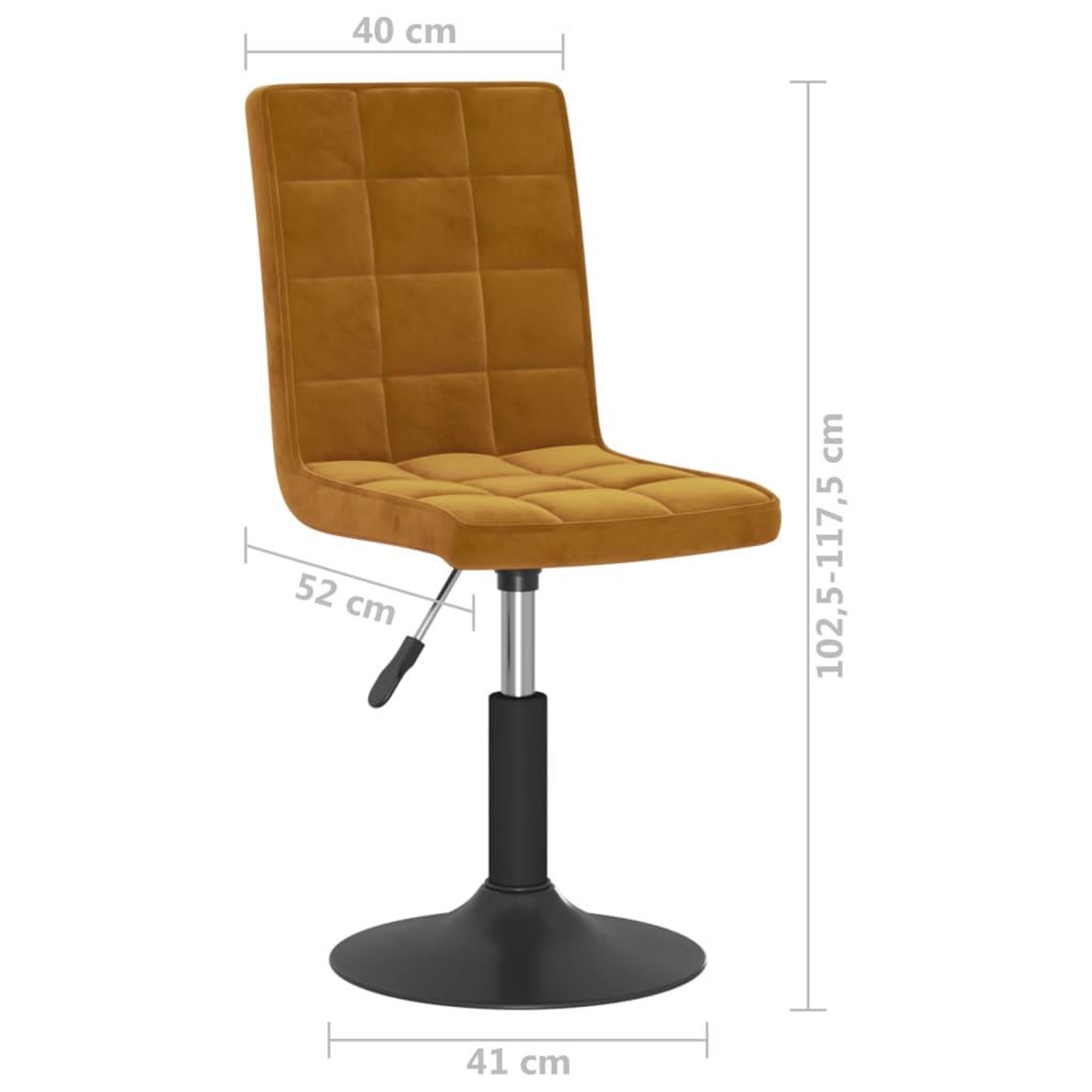 Voir la diapositive 6 : VIDAXL Chaises pivotantes a manger lot de 4 marron velours