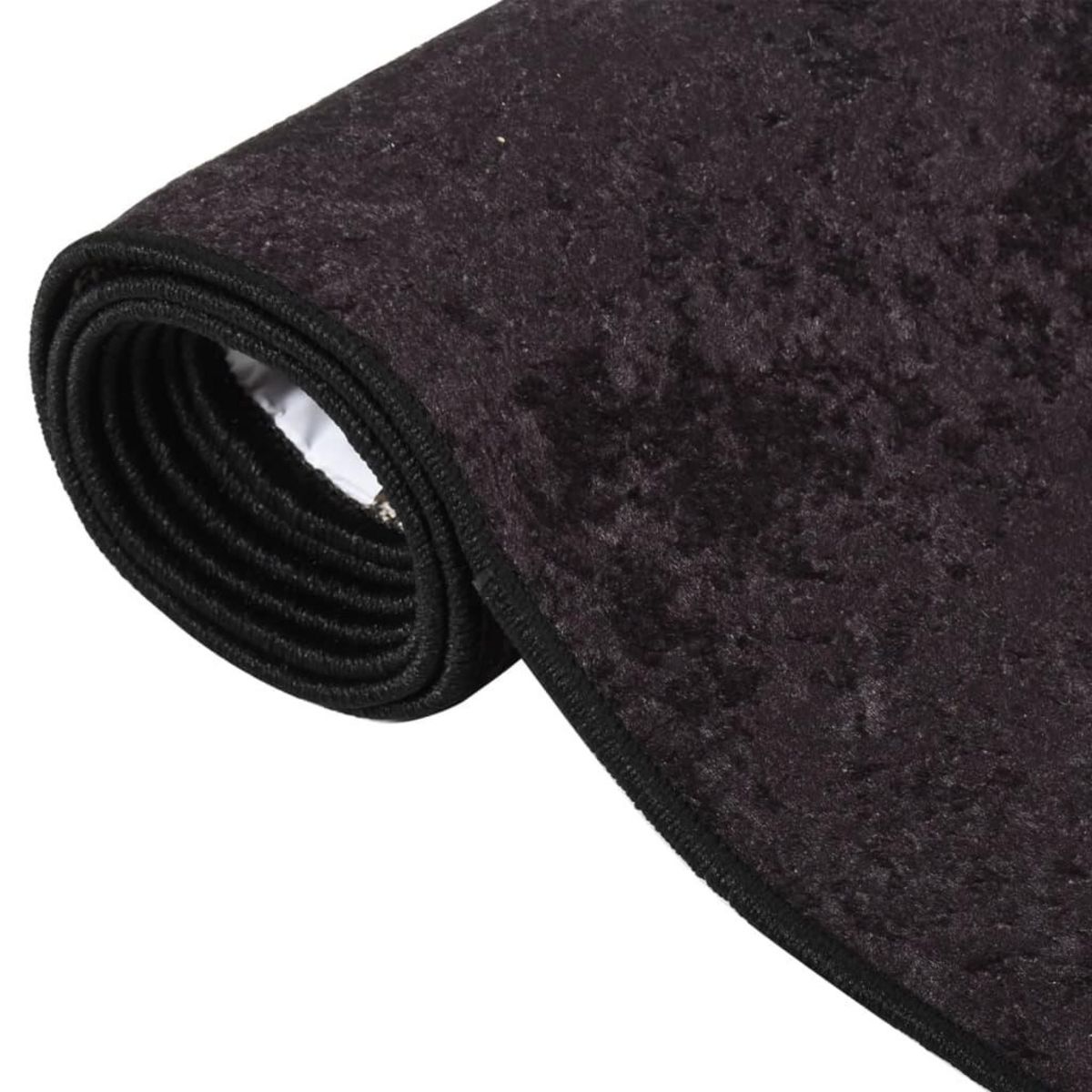 VIDAXL Tapis lavable antiderapant 80x300 cm Anthracite
