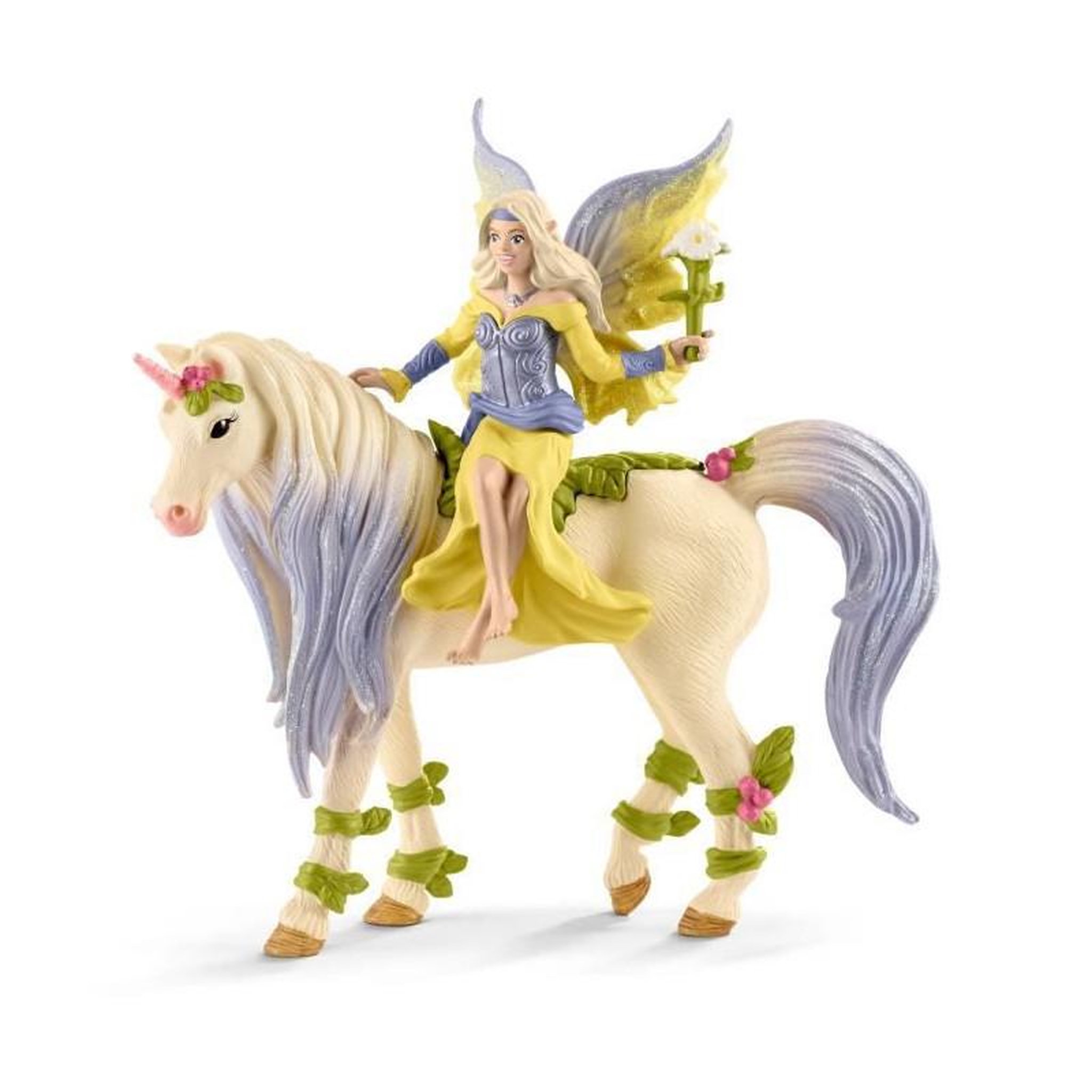 Voir la diapositive 2 : Schleich Schleich - Fée Sera avec la licorne aux fleurs - 70565