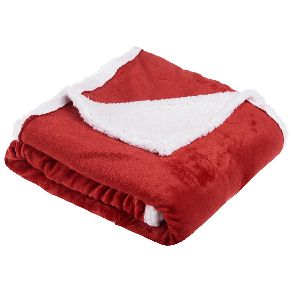 ACTUEL Plaid, couvre-lit, jeté de canapé bi-matière 