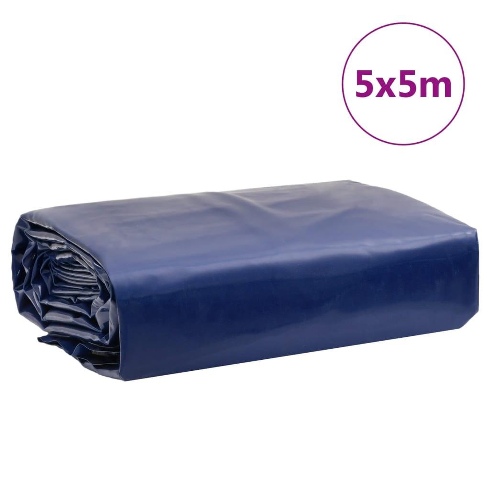Voir la diapositive 6 : VIDAXL Bache bleu 5x5 m 600 g/m²