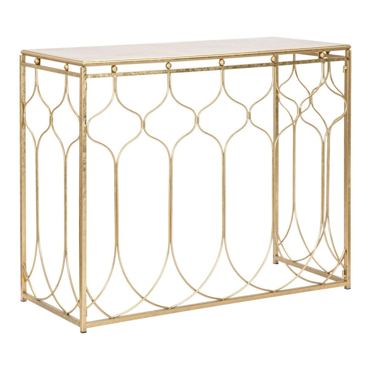 Paris Prix Console Design en Métal  Orient  96cm Or