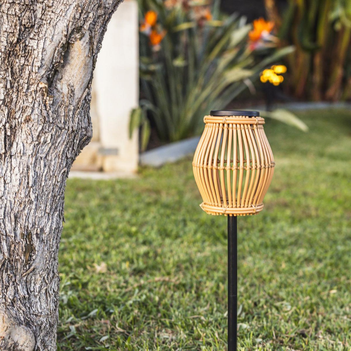Lumisky Balise solaire à planter SILVINA Beige Plastique H70cm