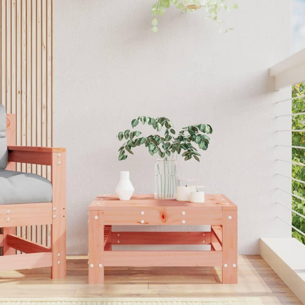 VIDAXL Repose-pied de jardin massif de douglas