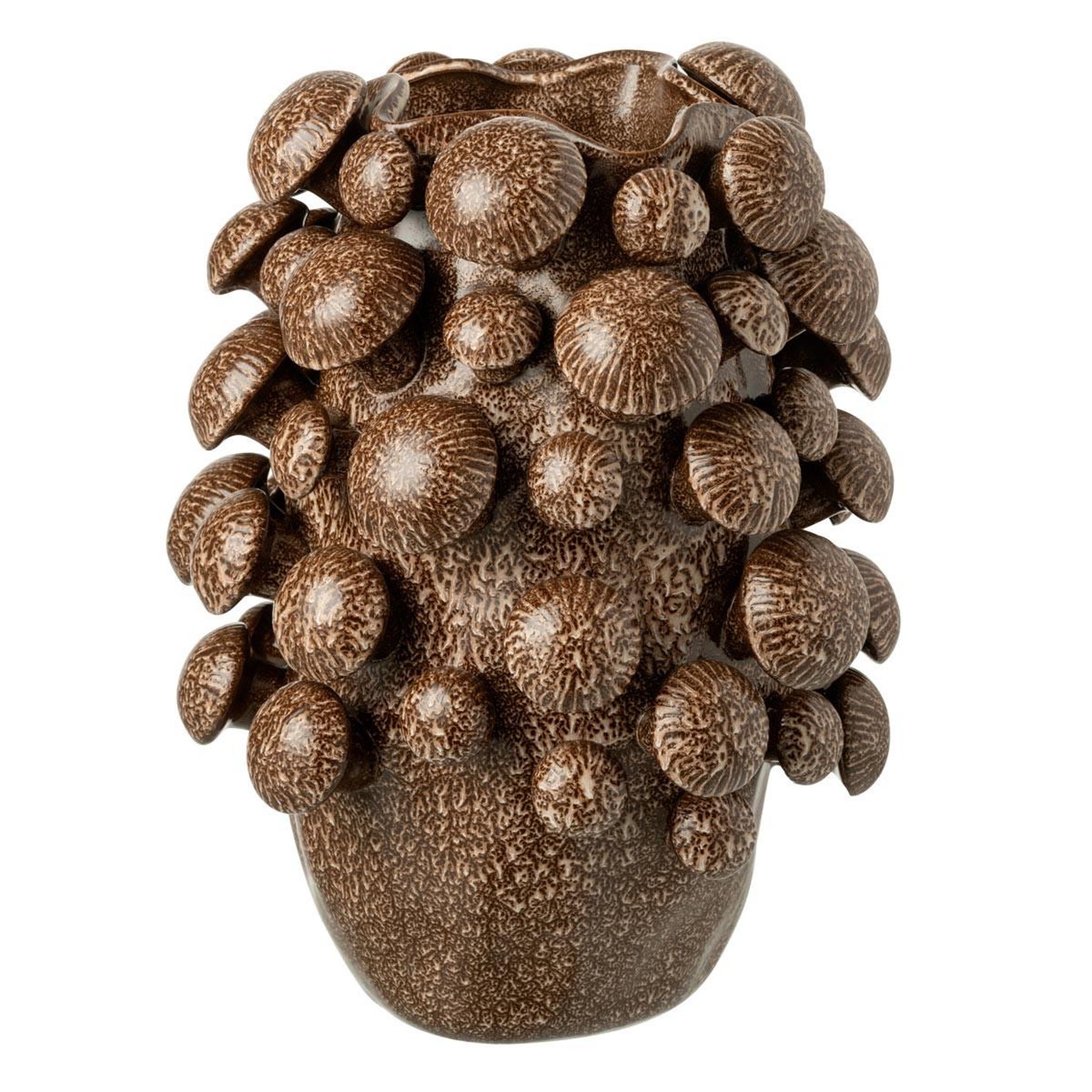 J-LINE Vase champignon en argile  fungi  46cm marron