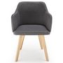 Voir la diapositive 2 : Paris Prix Chaise Scandinave en Tissu  Sweet Color  76cm Gris Foncé