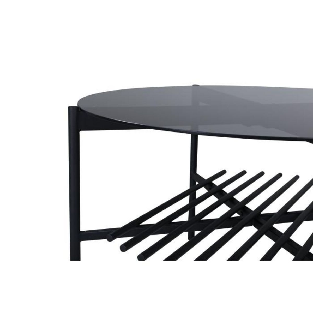 Paris Prix Table Basse en Verre  Von Staf  80cm Noir