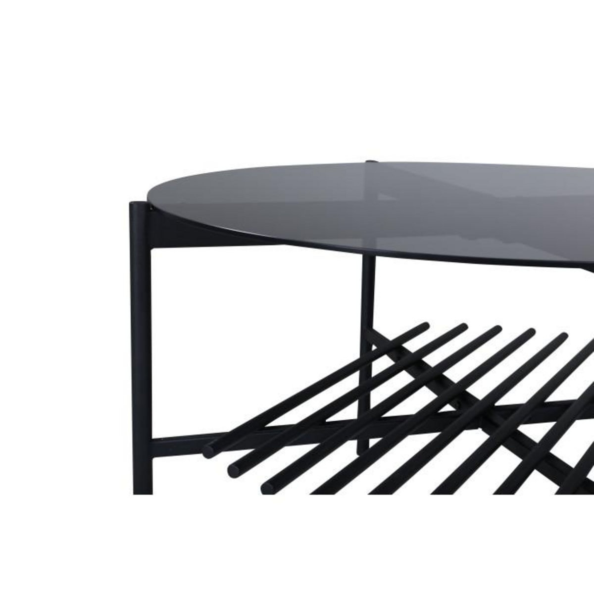 Paris Prix Table Basse en Verre  Von Staf  80cm Noir