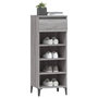 Voir la diapositive 4 : VIDAXL Etagere a chaussures Sonoma gris 40x36x105 cm Bois ingenierie