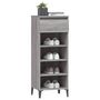 Voir la diapositive 4 : VIDAXL Etagere a chaussures Sonoma gris 40x36x105 cm Bois ingenierie
