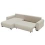 Voir la diapositive 3 : BEST MOBILIER Rosalie - canapé d'angle réversible 4 places convertible avec coffre en velours côtelé