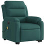 Voir la diapositive 4 : VIDAXL Fauteuil inclinable de massage electrique Vert fonce Tissu