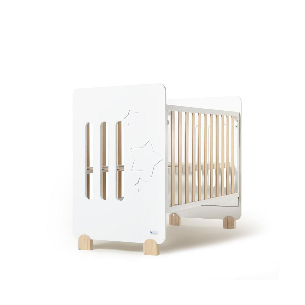 INTERBABY Lit Bébé Étoile Nature pour Matelas 60x120 cm - Sécurité et Confort Optimal