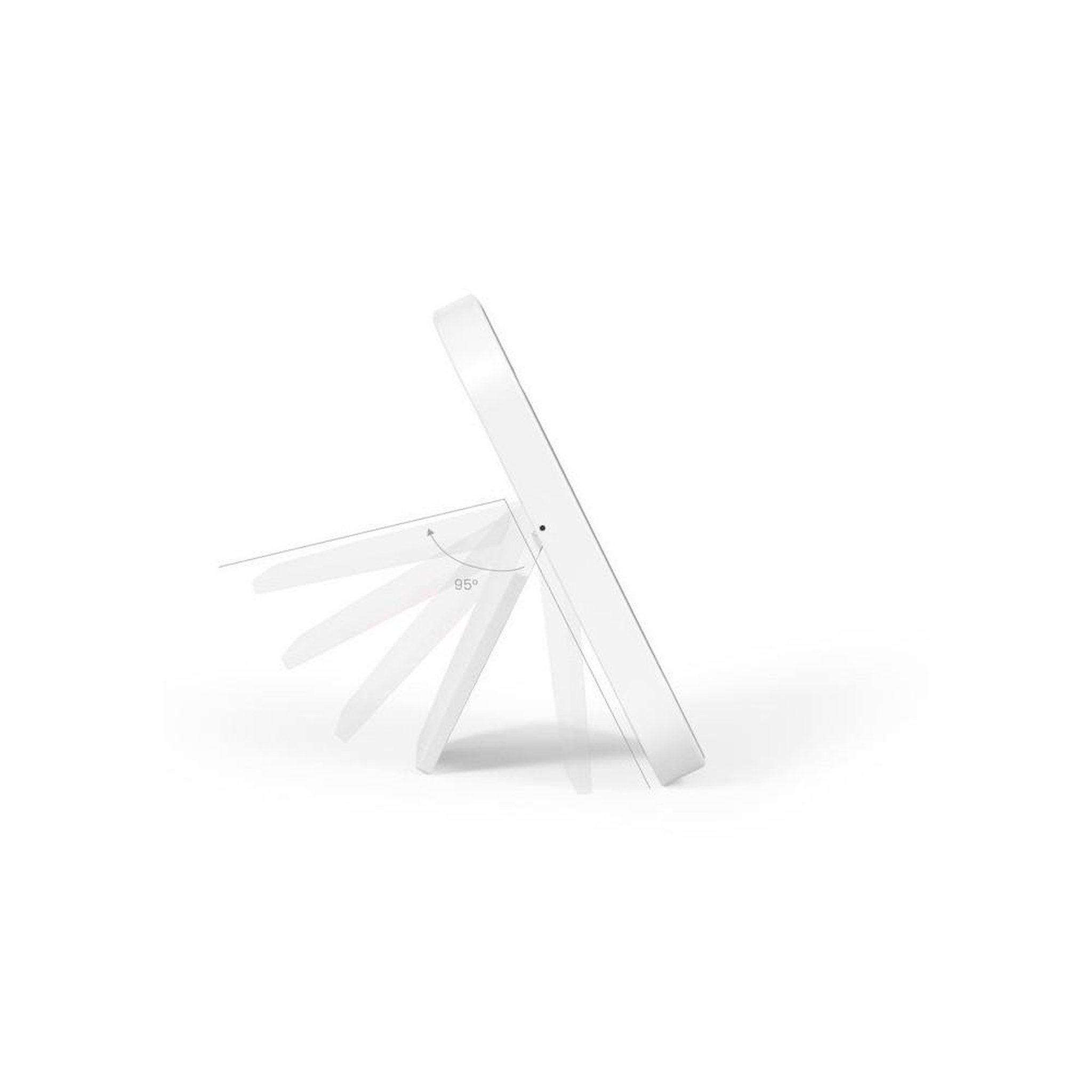 Voir la diapositive 3 : LIVOO Miroir maquillage lumineux led rechargeable livoo dos224w, intensité réglable, inclinaison jusqu'à 90°, usage sans fil, cadre blanc