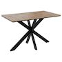Voir la diapositive 3 : BEST MOBILIER Tom - table à manger - plateau effet bois - pieds en métal - 4 à 6 personnes