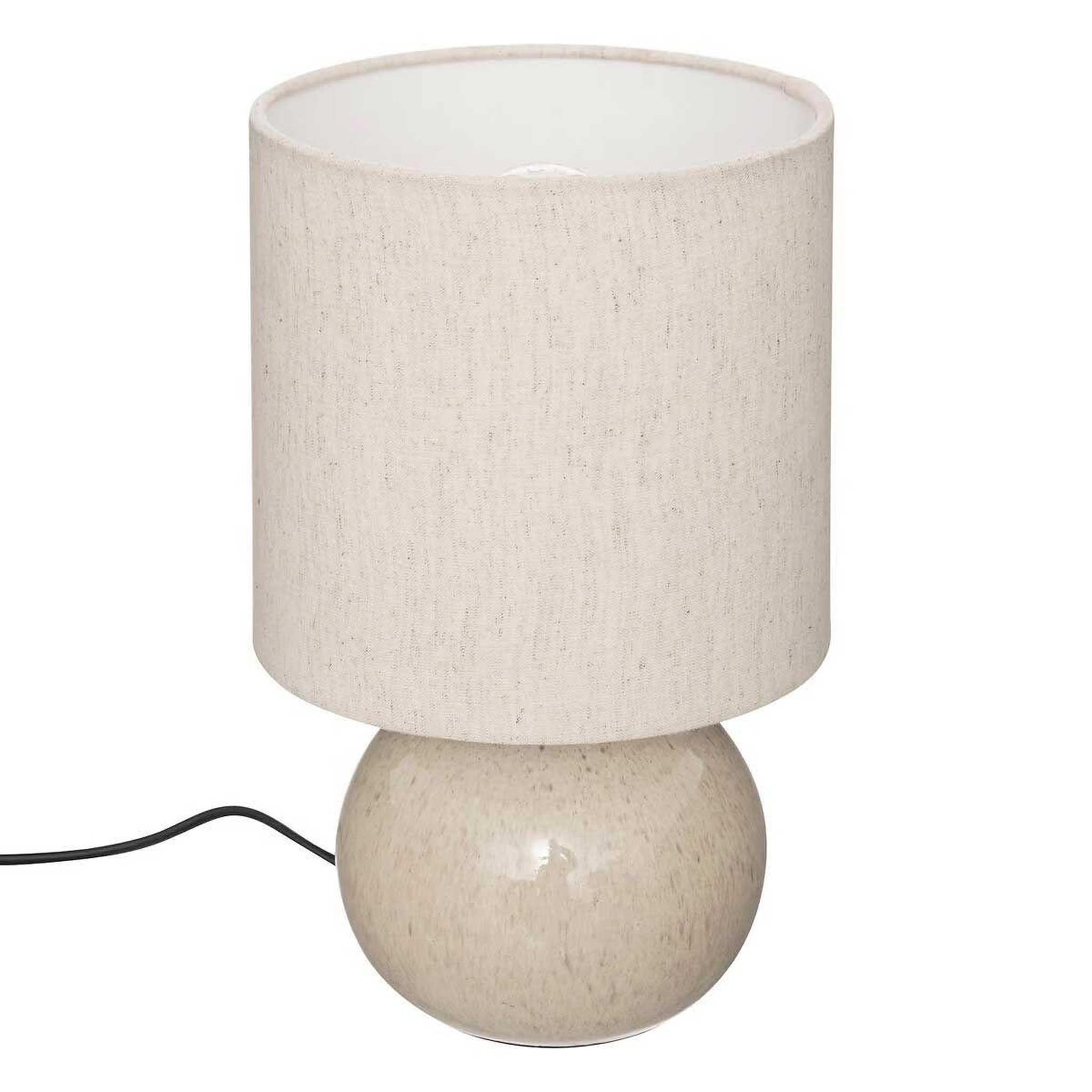 ATMOSPHERA Lampe à poser boule  gaia  28cm lin