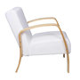 Voir la diapositive 4 : The Home Deco Factory Fauteuil de salon en bouclette Stavern - Blanc