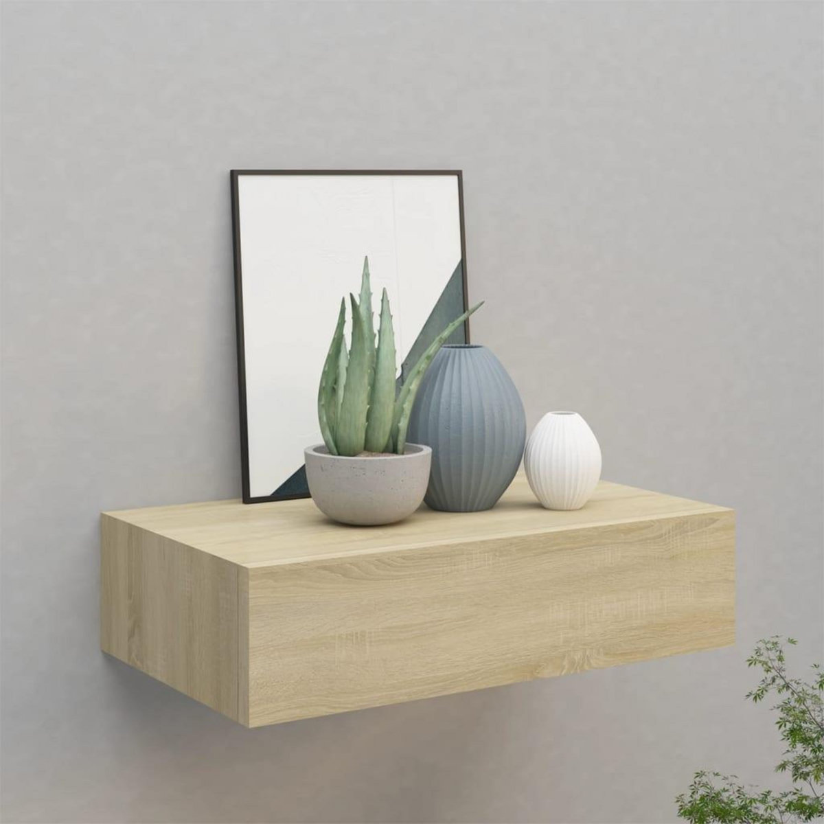 VIDAXL Etagere a tiroir murale chene 40x23,5x10 cm MDF