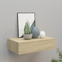 Voir la diapositive 1 : VIDAXL Etagere a tiroir murale chene 40x23,5x10 cm MDF