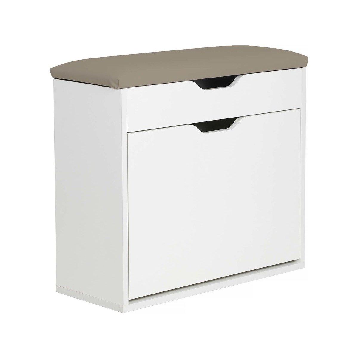 Habitat et Jardin Meuble à chaussures  Wade  - 60 x 23.8 x 68 cm - Blanc